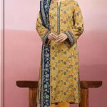 3 PCs women's unstitched printed suit