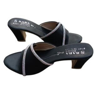Women's Casual PVC Heels - 1 Pcs in Black