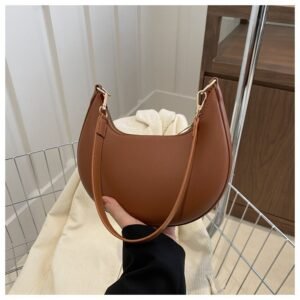 High-end Niche Design Black Bag Women's 2024 New Fashion Shoulder Handbag Texture Underarm Dumpling Bag